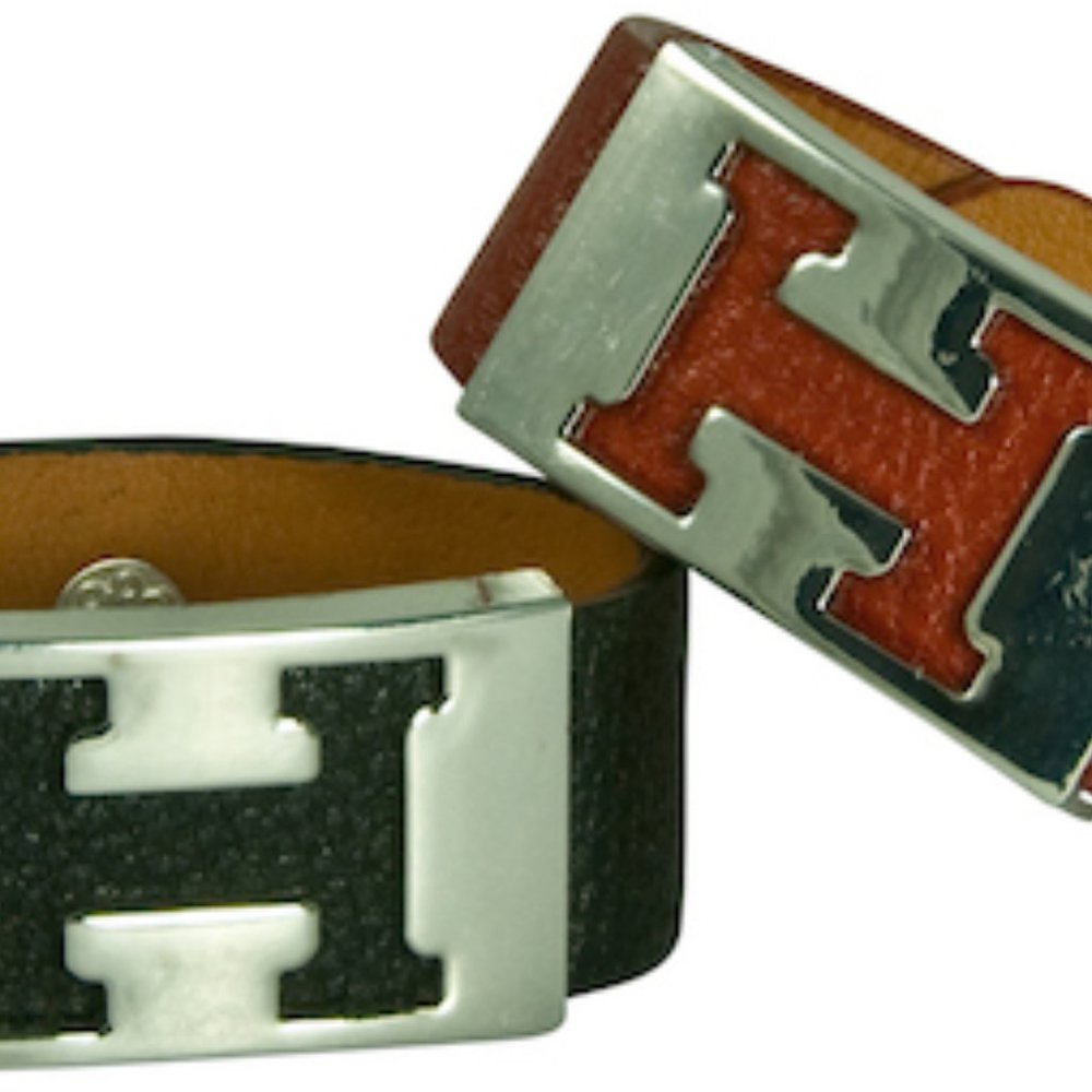 LEATHER BRACELET WITH SILVER “H" - Picture 3 of 3